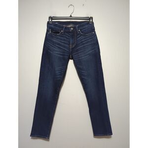 Abercrombie‎ & Fitch Mens Selvedge Denim Jeans Dark Wash Blue Slim Fit 30x28